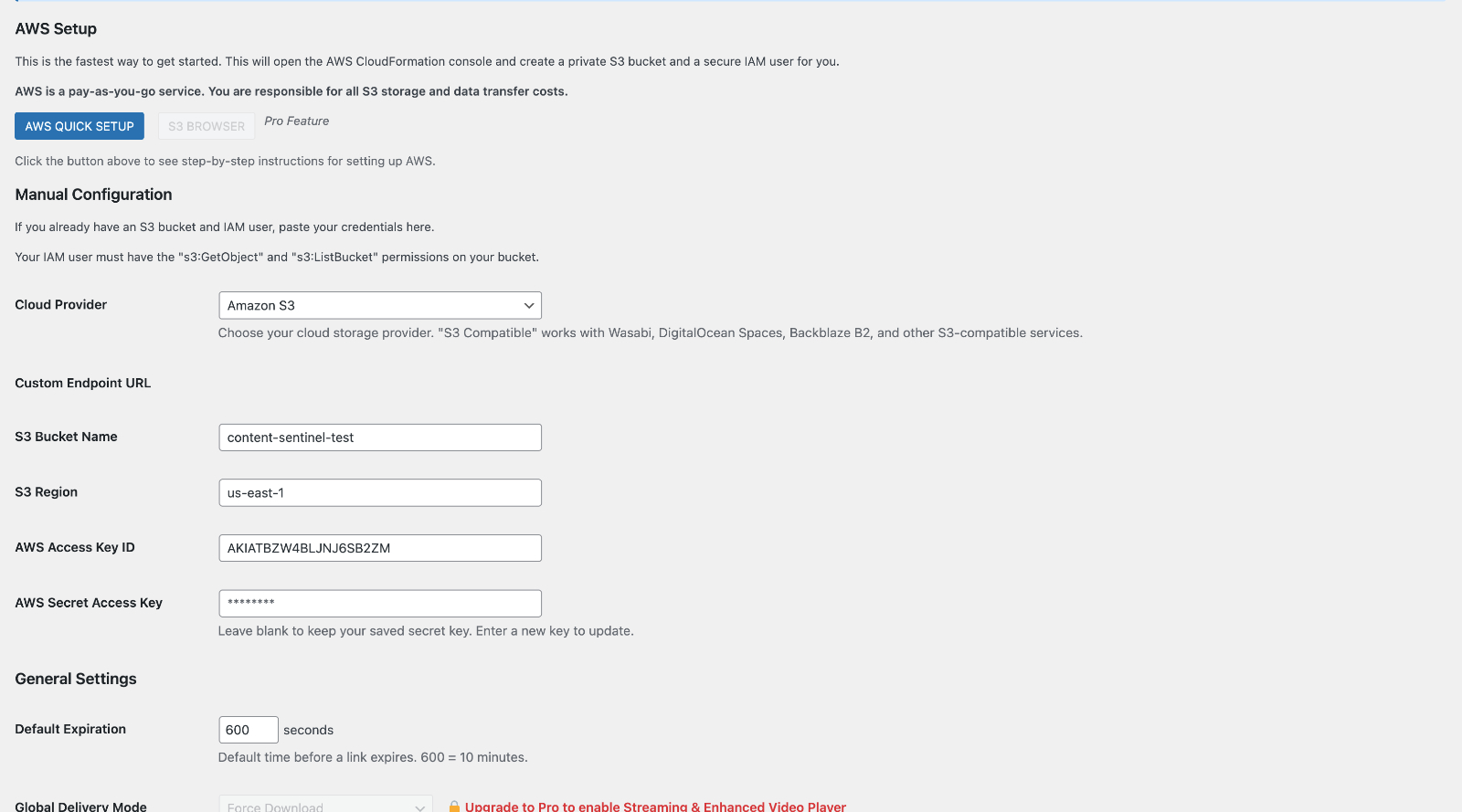 AWS Quick Setup Settings